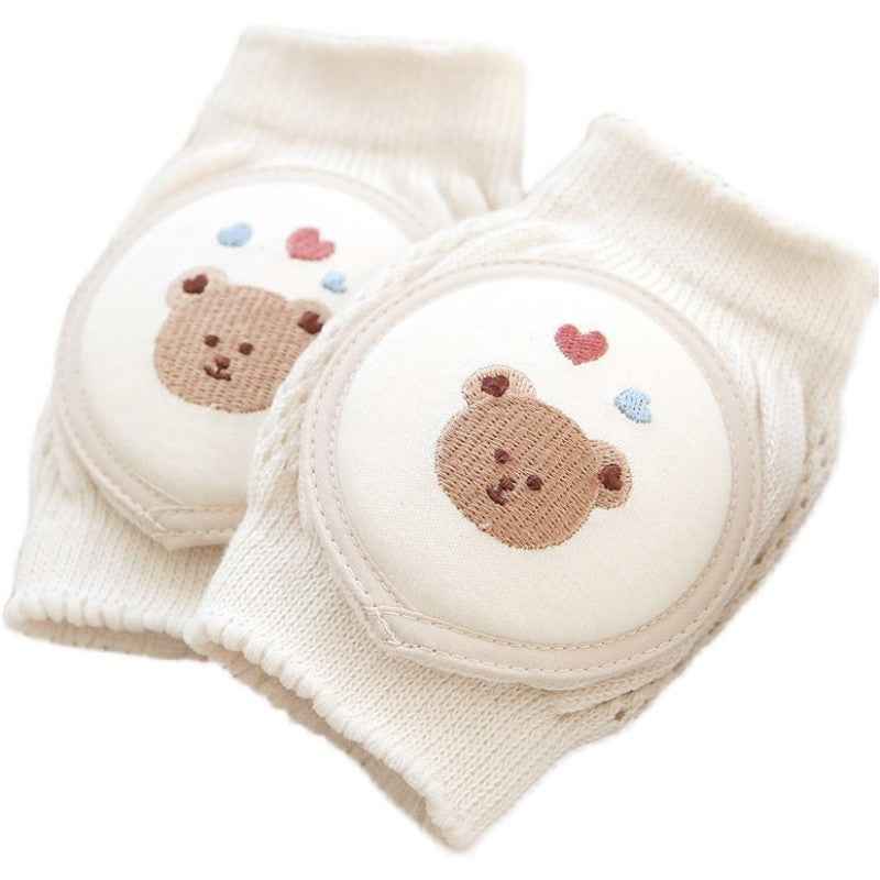 Summer Cotton Baby Knee Pads – Lightweight & Breathable Korean-Style Kneepads for 0–2 Years Old