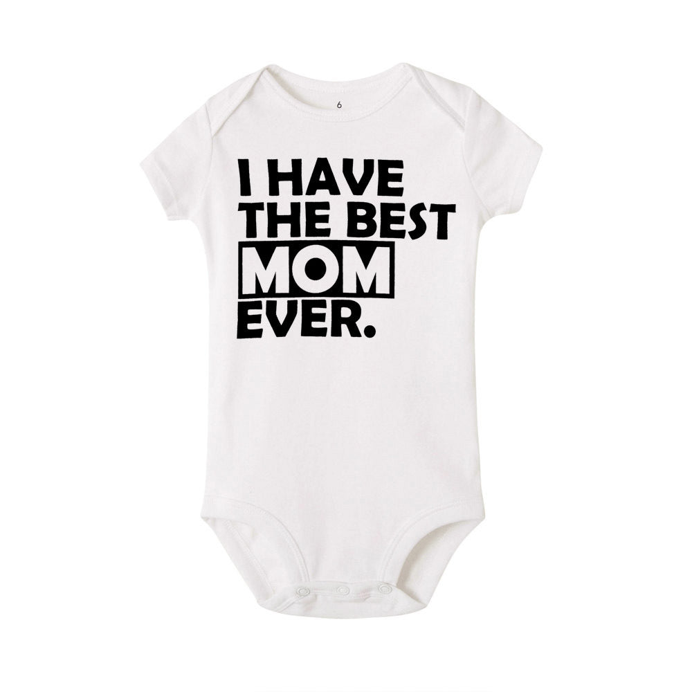 Newborn Baby Romper – Soft Cotton Summer Outfit for Infants (0–24 Months) | Thin, Breathable, MOM & DAD Print - Baby Time Now