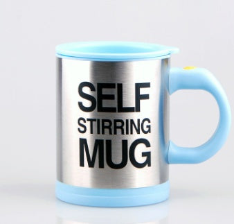 BTN Self-Stirring Coffee Mug – 400ml Stainless Steel Automatic Mixer Cup | Leak-Proof Design - Baby Time Now
