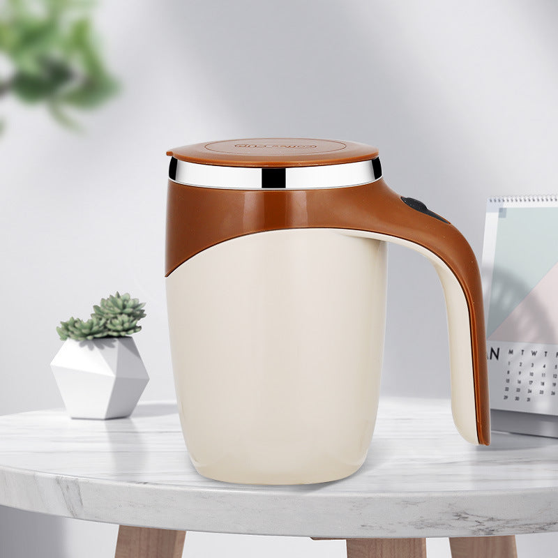 BTN Self-Stirring Coffee Cup – Rechargeable Magnetic Mixer Mug for Home & Office (400ml) - Baby Time Now