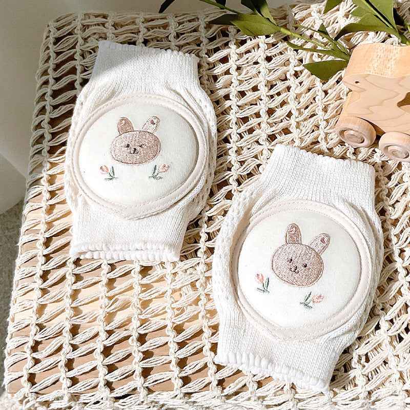 Summer Cotton Baby Knee Pads – Lightweight & Breathable Korean-Style Kneepads for 0–2 Years Old