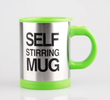 BTN Self-Stirring Coffee Mug – 400ml Stainless Steel Automatic Mixer Cup | Leak-Proof Design - Baby Time Now