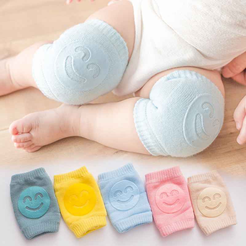 Summer Terry Baby Socks Knee Pads – Non-Slip Cotton Baby Crawling Protectors (1–3 Pairs)