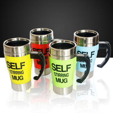 BTN Automatic Stirring Coffee Mug – Self-Stirring Stainless Steel Cup for Moms & Dads On-the-Go - Baby Time Now