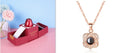 BTN Metal Rose Jewelry Gift Box with Crystal Necklace – Valentine’s & Wedding Gift - Baby Time Now