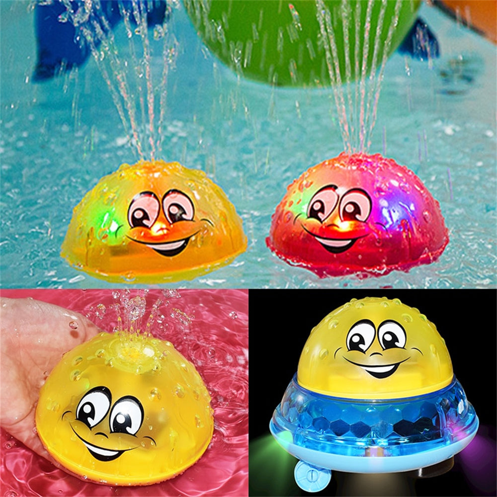 Spray Water Light Rotate Bath Toy – Floating Musical Shower Toy with Fountain, Lights & Sounds for Toddlers & Kids - Baby Time Now