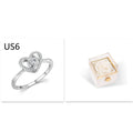 BTN Rotating Rose Jewelry Box – Elegant Acrylic Gift Box for Rings & Earrings - Baby Time Now