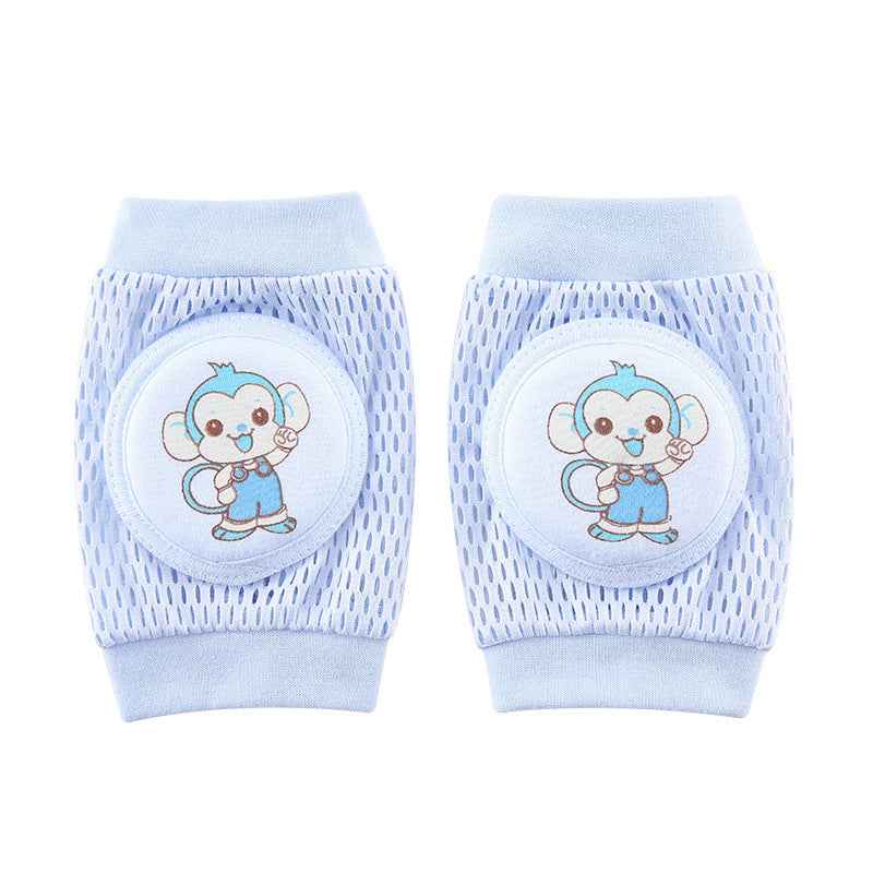 Children’s Breathable Mesh Knee Pads – Crawling & Walking Safety Elbow Pads, Cute Animal Designs (14×10cm, Ages 0–4)