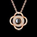 BTN Metal Rose Jewelry Gift Box with Crystal Necklace – Valentine’s & Wedding Gift - Baby Time Now