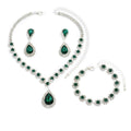 BTN Bridal Jewelry Set – Necklace, Earrings & Bracelet | Wedding & Party Jewelry - Baby Time Now