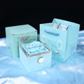 BTN Rotating Rose Jewelry Gift Box – Preserved Flower & Drawer for Rings & Earrings - Baby Time Now