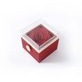 BTN Rotating Rose Jewelry Box – Elegant Acrylic Gift Box for Rings & Earrings - Baby Time Now