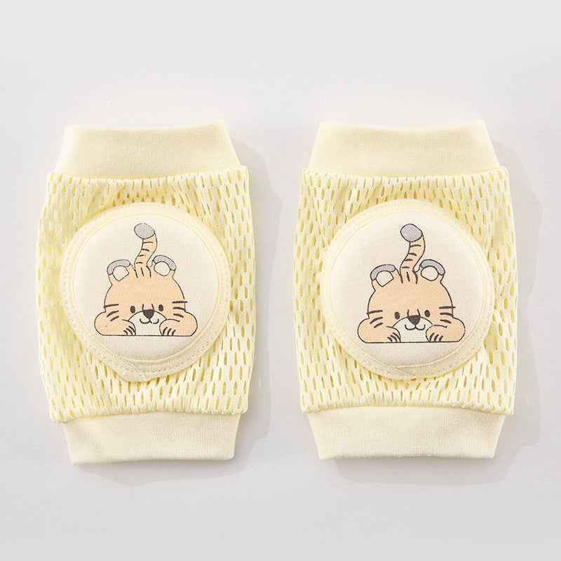 Children’s Breathable Mesh Knee Pads – Crawling & Walking Safety Elbow Pads, Cute Animal Designs (14×10cm, Ages 0–4)