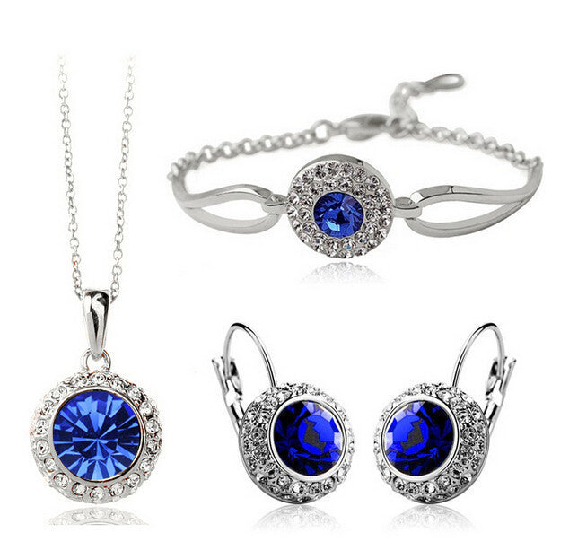 BTN Korean Style Jewelry Set – Necklace, Earrings & Bracelet | Wedding & Gift Jewelry - Baby Time Now