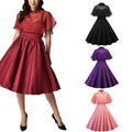 BTN Cape Shawl Two-Piece Doll Collar Dress – Mid-Length Cotton Blend Elegant Outfit - Baby Time Now