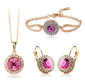 BTN Korean Style Jewelry Set – Necklace, Earrings & Bracelet | Wedding & Gift Jewelry - Baby Time Now