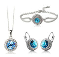BTN Korean Style Jewelry Set – Necklace, Earrings & Bracelet | Wedding & Gift Jewelry - Baby Time Now
