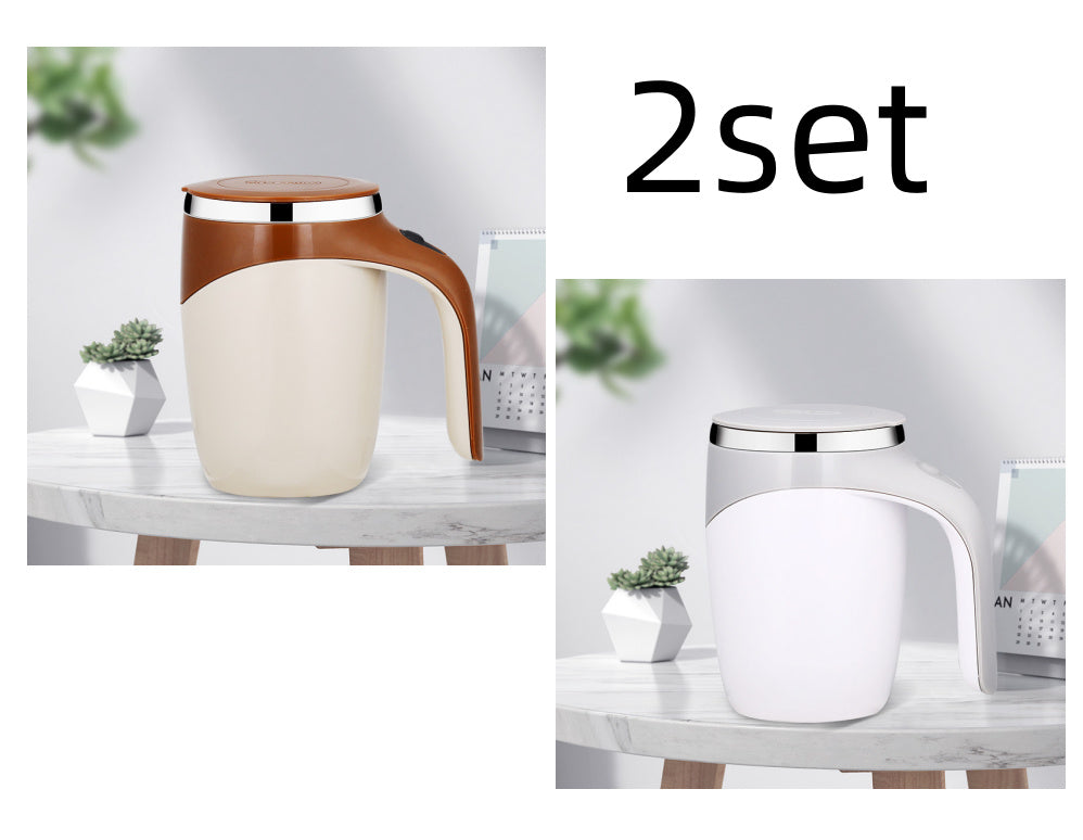 BTN Self-Stirring Coffee Cup – Rechargeable Magnetic Mixer Mug for Home & Office (400ml) - Baby Time Now