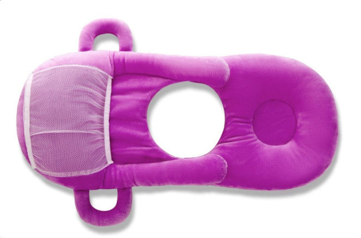 BTN Baby Feeding Pillow – Plush Anti-Spit Support Cushion | Hands-Free Nursing Aid (30x42cm) - Baby Time Now