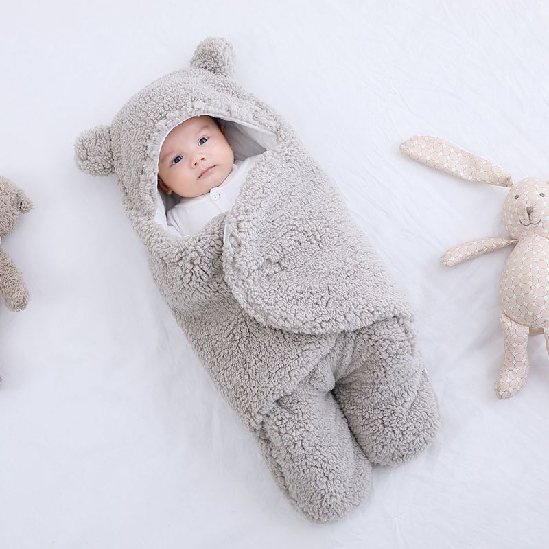Baby Sleeping Bag Envelope for Newborn Baby Winter Swaddle Blanket - Baby Time Now