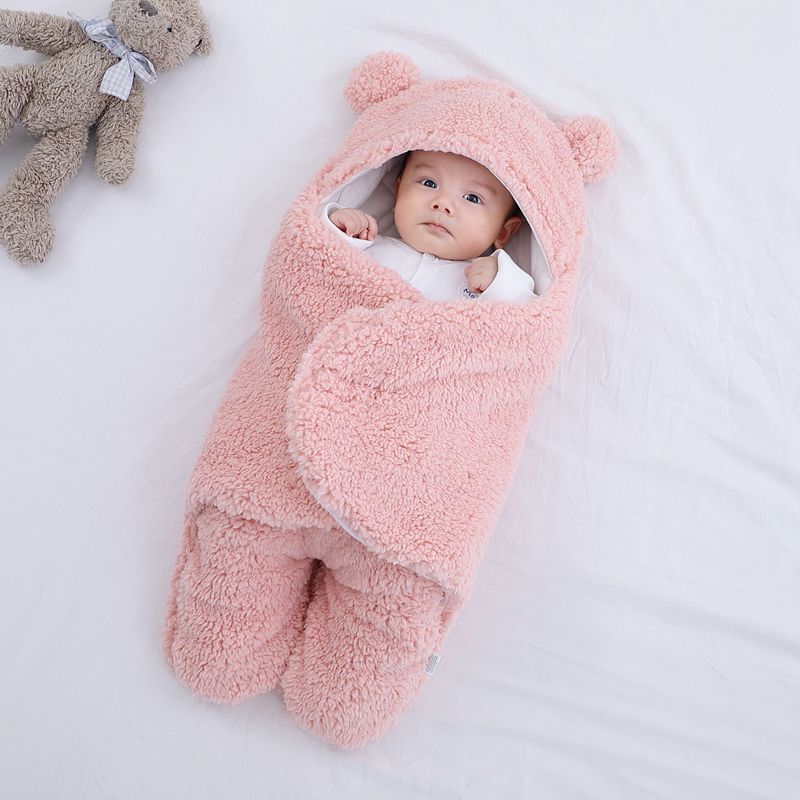 Baby Sleeping Bag Envelope for Newborn Baby Winter Swaddle Blanket - Baby Time Now