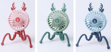 BTN Stroller Fan – Portable USB Baby Fan with Clip, LED Light & 3 Speeds - Baby Time Now