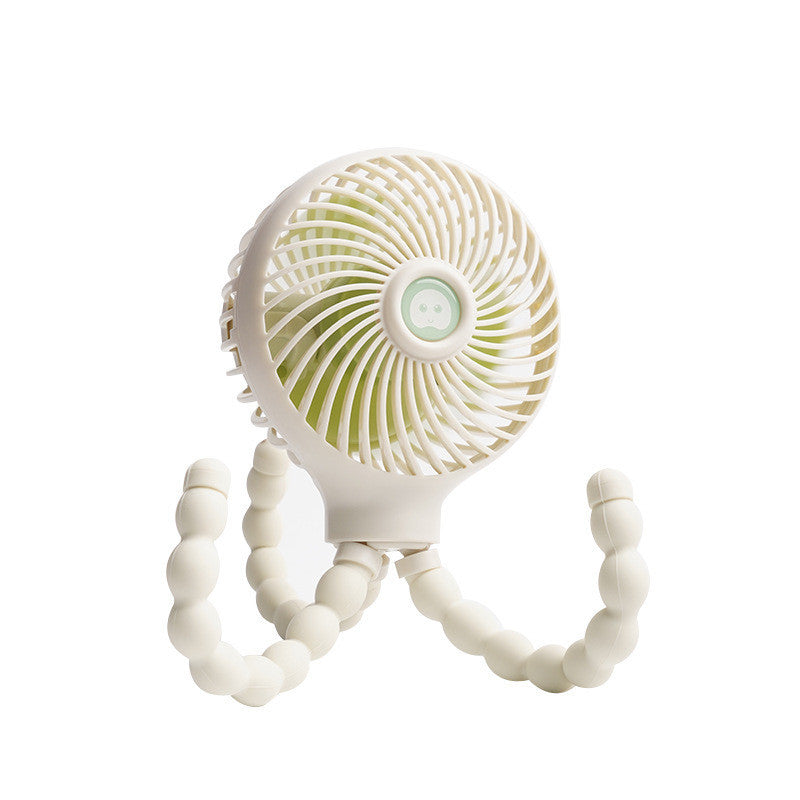 BTN Octopus Folding Stroller Fan – USB Rechargeable Mini Portable Baby Cooling Fan - Baby Time Now