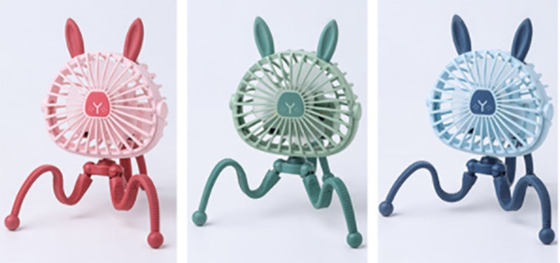 BTN Stroller Fan – Portable USB Baby Fan with Clip, LED Light & 3 Speeds - Baby Time Now