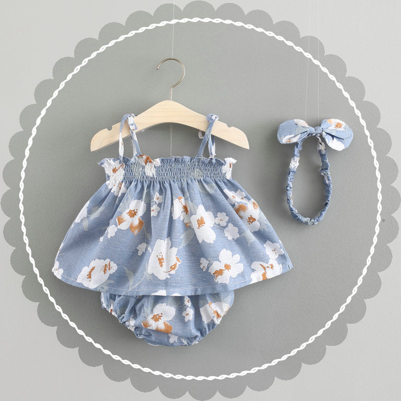 Baby New Summer Korean Princess Dress Baby Skirt Girl Dress Suit - Baby Time Now