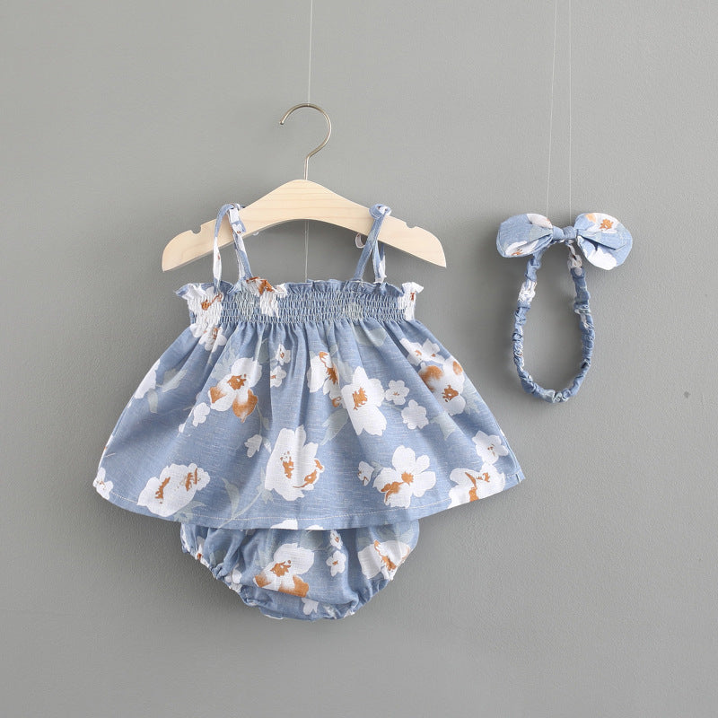 Baby New Summer Korean Princess Dress Baby Skirt Girl Dress Suit - Baby Time Now