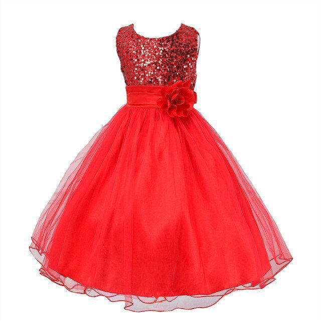 BTN Baby Sequin Princess Dress – Flower Girl, Wedding & Party Dress in 10 Colors - Baby Time Now