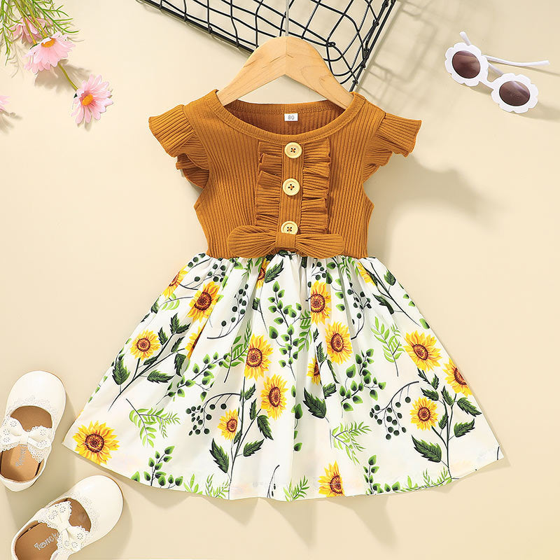 BTN Toddler & Baby Girls Summer Dress – Sleeveless Casual Outfit | 80–120cm - Baby Time Now