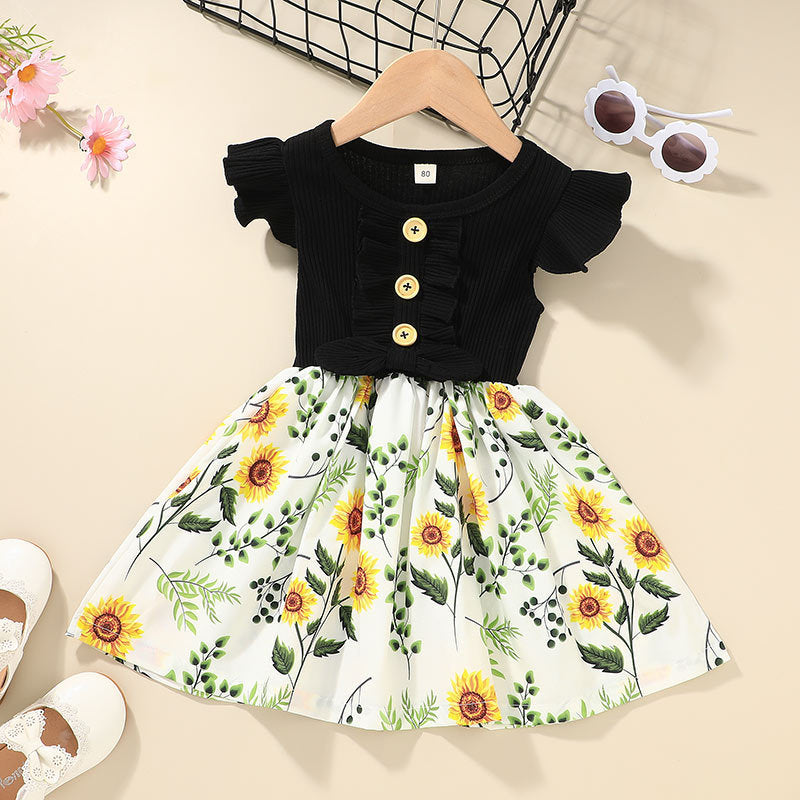 BTN Toddler & Baby Girls Summer Dress – Sleeveless Casual Outfit | 80–120cm - Baby Time Now