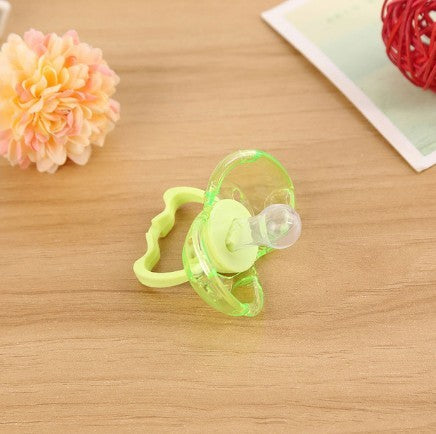Love baby baby baby new baby pacifier anti automatically closed round head flat hair randomly issued - Baby Time Now