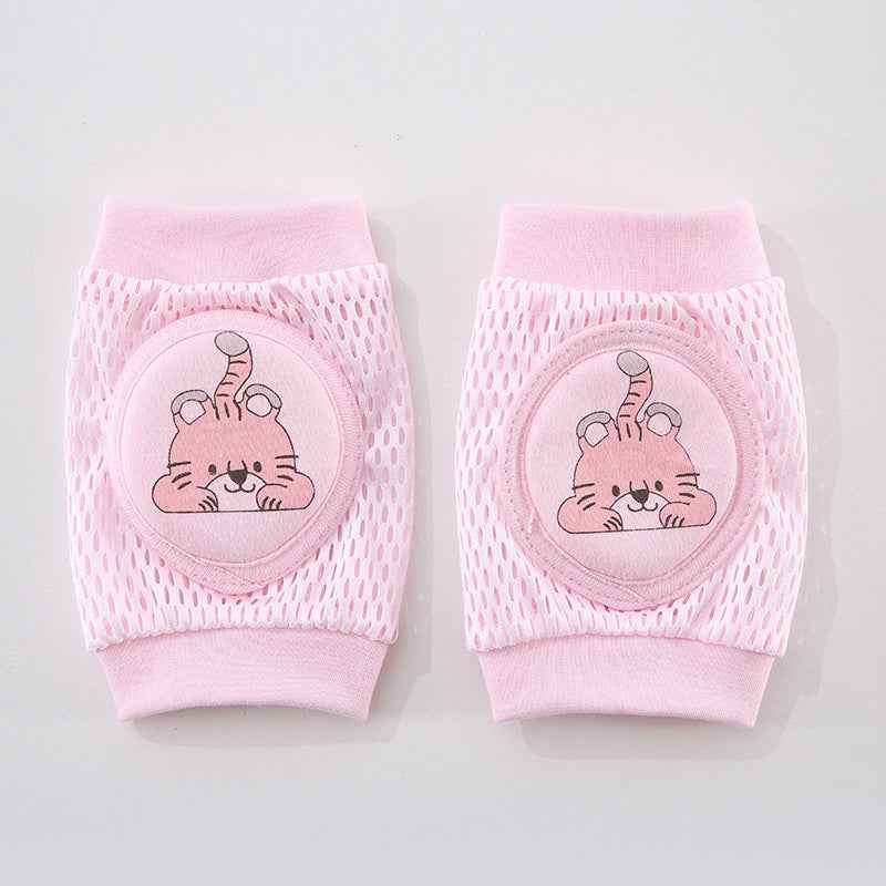 Children’s Breathable Mesh Knee Pads – Crawling & Walking Safety Elbow Pads, Cute Animal Designs (14×10cm, Ages 0–4)