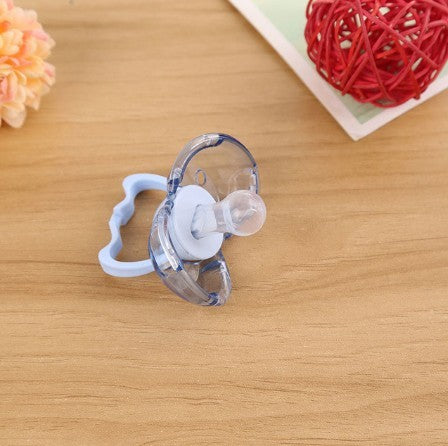 Love baby baby baby new baby pacifier anti automatically closed round head flat hair randomly issued - Baby Time Now