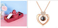 BTN Metal Rose Jewelry Gift Box with Crystal Necklace – Valentine’s & Wedding Gift - Baby Time Now