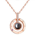BTN Metal Rose Jewelry Gift Box with Crystal Necklace – Valentine’s & Wedding Gift - Baby Time Now