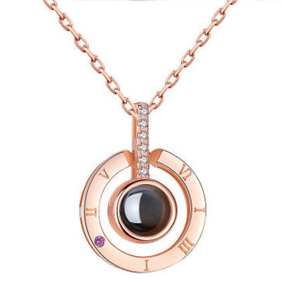 BTN Metal Rose Jewelry Gift Box with Crystal Necklace – Valentine’s & Wedding Gift - Baby Time Now