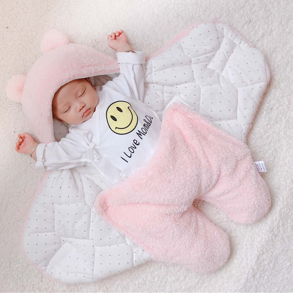 Baby Sleeping Bag Envelope for Newborn Baby Winter Swaddle Blanket - Baby Time Now