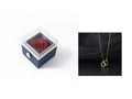 BTN Rotating Rose Jewelry Box – Elegant Acrylic Gift Box for Rings & Earrings - Baby Time Now