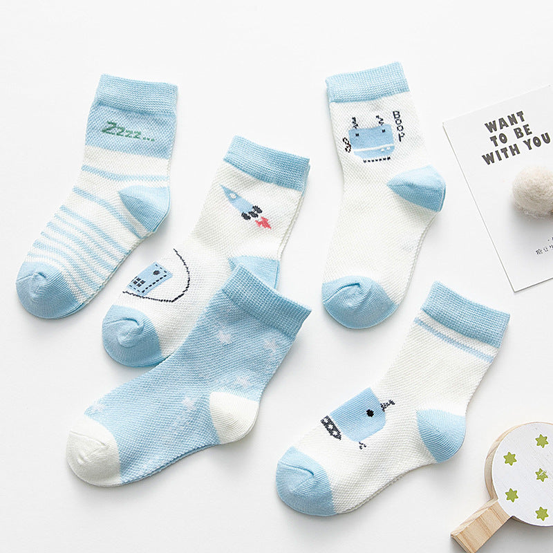 Cotton breathable male and female baby socks - Baby Time Now