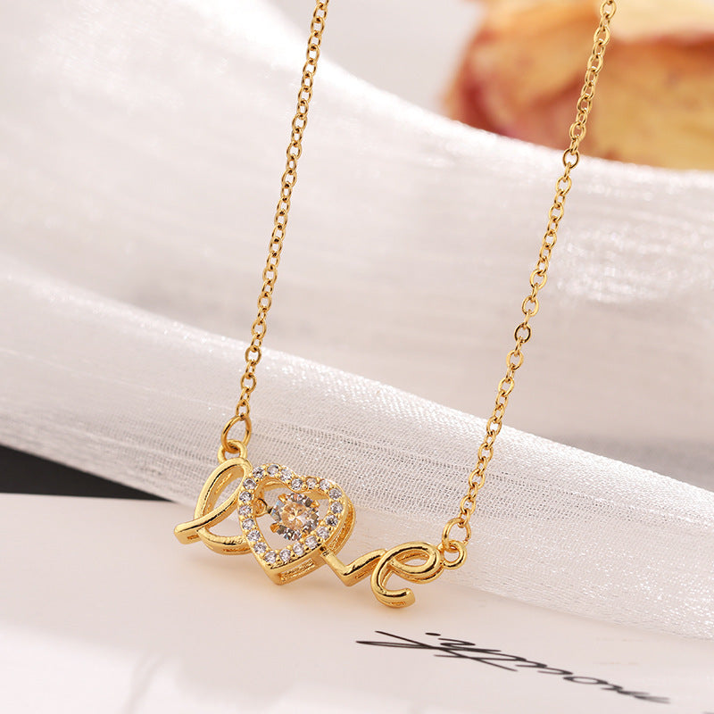 BTN Titanium Steel Love Necklace – Women’s Fashion Jewelry Gift for Valentine’s Day - Baby Time Now