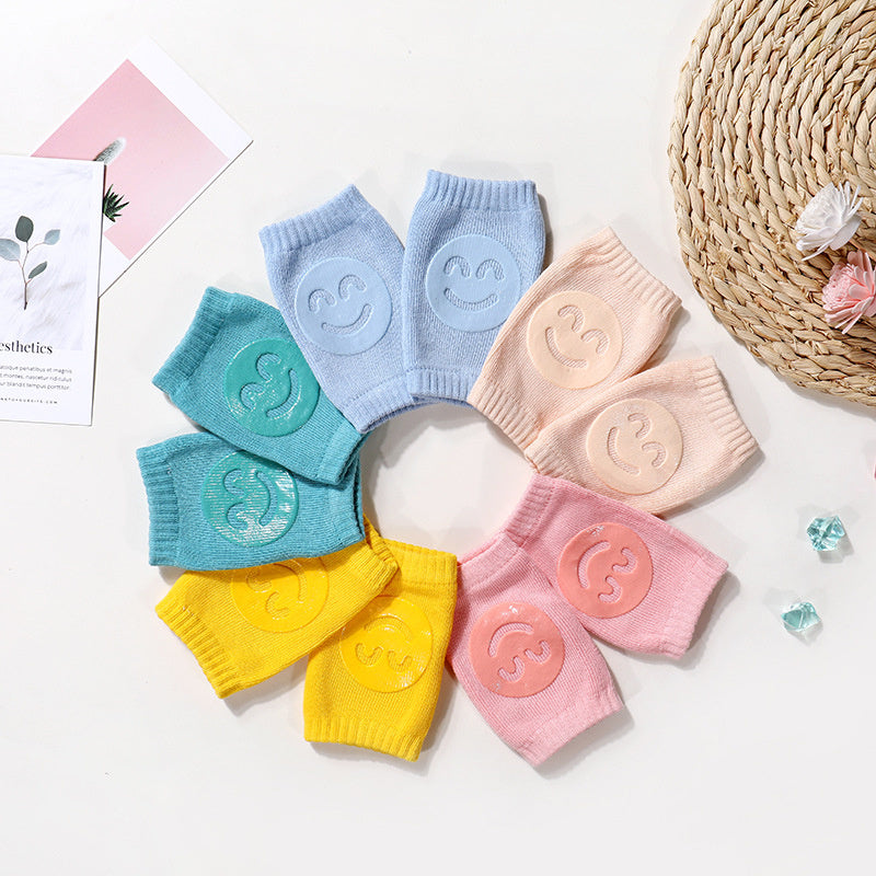 Summer Terry Baby Knee Pads – Non-Slip Cotton Socks for Crawling Babies, Breathable Infant Leg Protectors