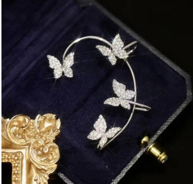 BTN Fashion Butterfly Earring – Women’s Ear Clip & Hook Jewelry in Gold & Silver - Baby Time Now