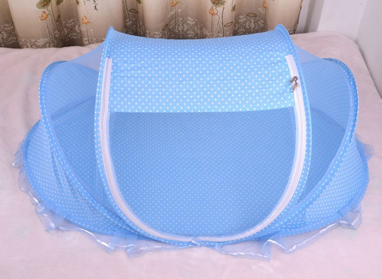 BTN Foldable Baby Bed Net with Pillow – Portable 2 Piece Set for Infant Comfort - Baby Time Now