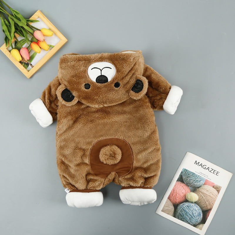 BTN Baby Cotton Hooded Onesie – Thick Winter Jumpsuit for Infants & Toddlers - Baby Time Now