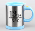 BTN Self-Stirring Coffee Mug – 400ml Stainless Steel Automatic Mixer Cup | Leak-Proof Design - Baby Time Now