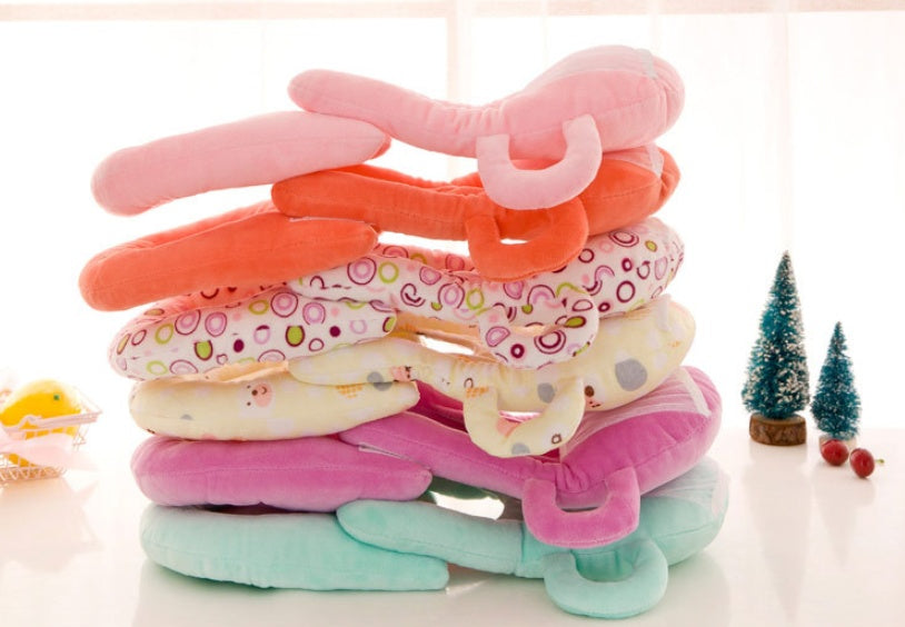 BTN Baby Feeding Pillow – Plush Anti-Spit Support Cushion | Hands-Free Nursing Aid (30x42cm) - Baby Time Now