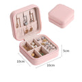 BTN Portable PU Leather Jewelry Box – Single-Layer Travel Organizer for Rings & Earrings - Baby Time Now